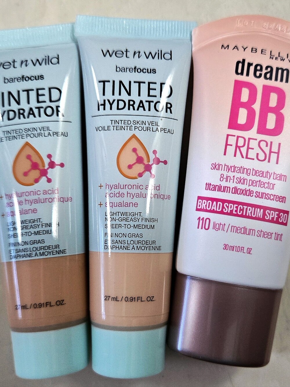 Wet n Wild Bare Focus Tinted Hydrator and Maybelline Dream BB Fresh Bundle